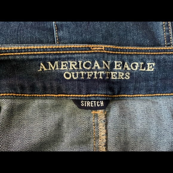 American Eagle Stretch Button Down Denim Skirt Size 4 - Picture 3 of 6